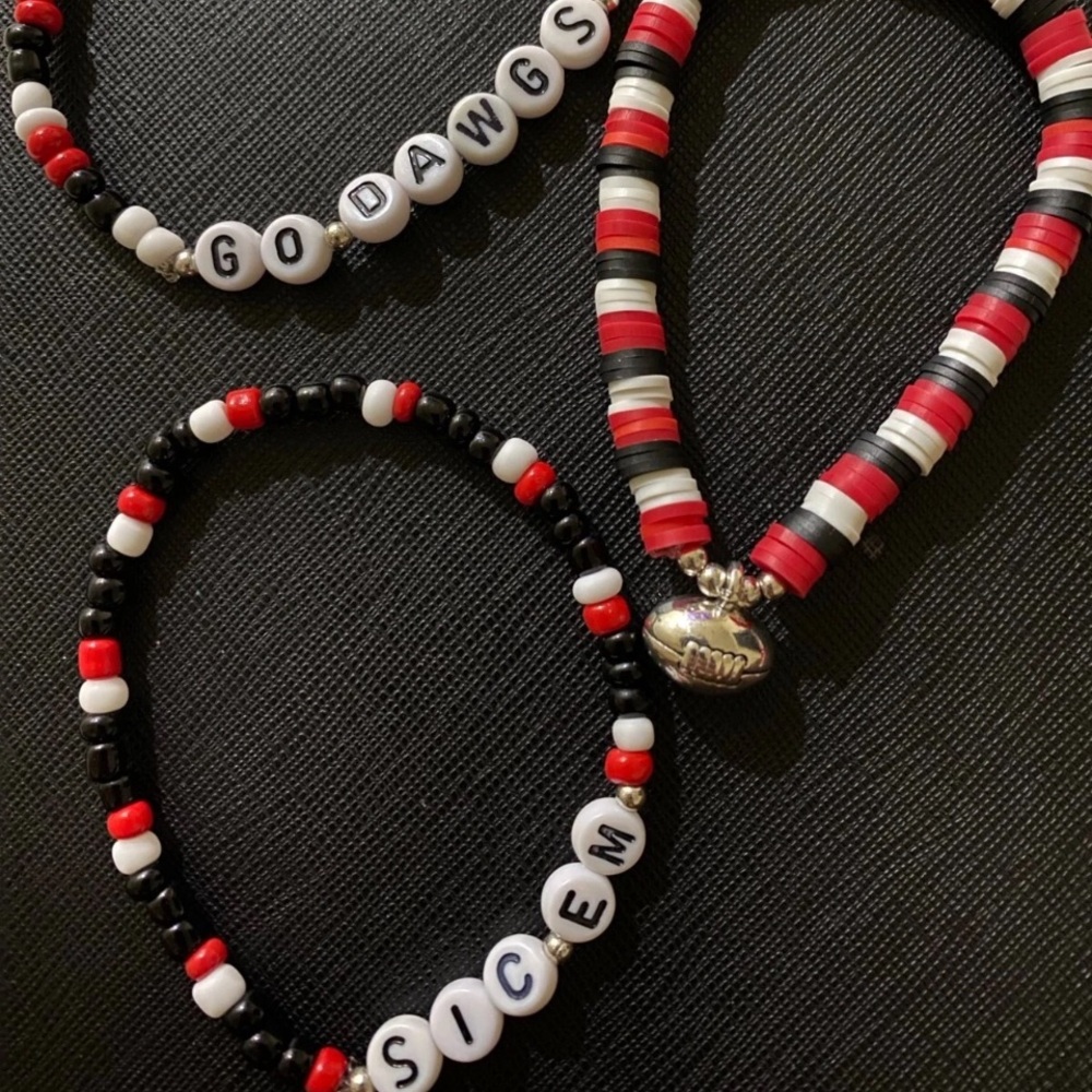 University of Georgia Athens Boutique Charm Bracelet UGA Football GO DAWGS SICEM
